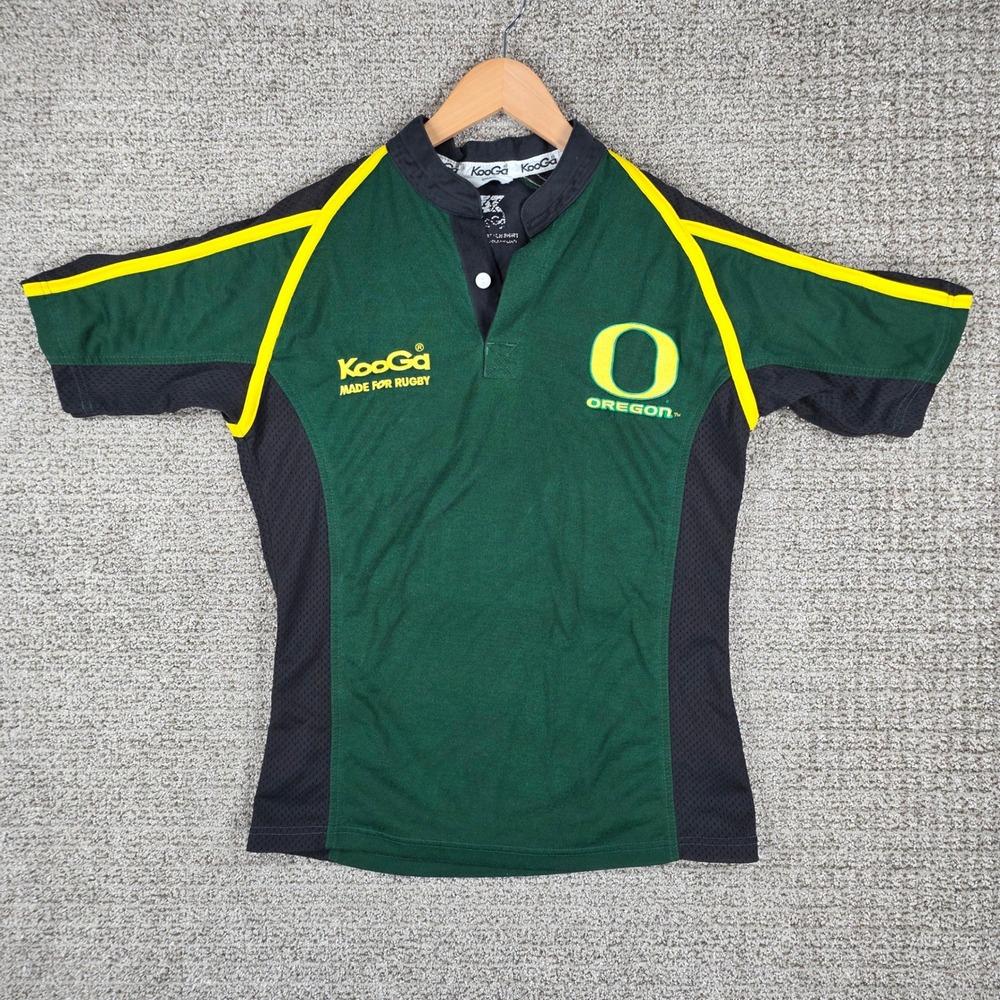 KooGa Oregon Ducks Rugby Jersey Team Issued Game Mens Small Green #19